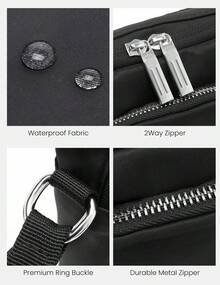 Crossbody Bag For Women Men,Adjustable Crossbody Bag, New Fashion Handbag Tote With Large Capacity Shoulder Bag Back To School, Teachers Gift Ideal Gift, Thank You Gift Idea, Appreciation Gifts, Monogrammed Gifts Bag, Reusable, Teacher Bag Educator, Mom Ideal Brides Maid Gifts, New Fashionable Big Bags For Women - 黑色 - 查看 3