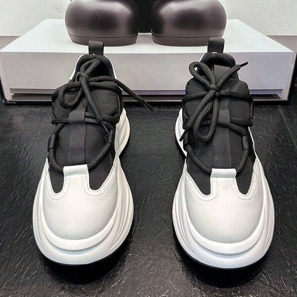 Zapatos Deportivos Cómodos De Suela Gruesa Para Hombres, Estilo De Moda Para Zapatos De Trabajo Y Viaje Al Aire Libre