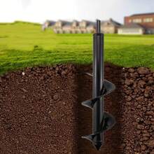 2PCS Garden Auger Drill Bit Set For Electric Drill - Spiral Planter Tool For Planting Vegetables, Flowers & Bulbs - Heavy Duty Soil Digger With Storage Box - Ideal For Garden Planting & Transplanting - Black - View 10