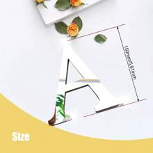 Silver Mirror Alphabet A-Z Wall Stickers - 10/15/20/30cm Tall Letters & Symbols Sold Separately, Dual-Layer Design: Reflective Acrylic Top + 1cm Thick Foam Base With Adhesive, Apply Together For 3D Effect Or Use Only Mirror Layer, Create Custom Words On Walls/Windows, Ideal For Marriage Ceremony Initials, Inspiring Messages In Work Areas, Romantic HOME Displays