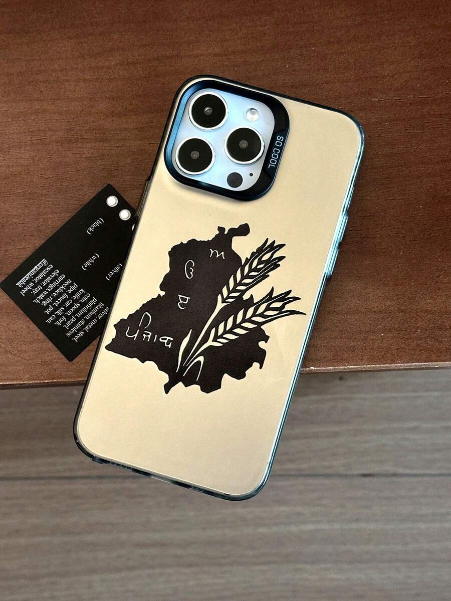 1 pièce Étui de téléphone motif carte feuille noire cool, coque de protection de téléphone portable anti-choc IMD anti-dérapant, compatible avec 16/11/13/15/15 Plus/15 Pro/15 Pro Max/12/14 Pro Max/11 Pro Max/12 Pro/12 Pro Max/13 Pro/13 Pro Max/14 Pro/14 Plus, résistant à l'eau, aux chutes et aux rayures