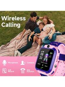 SIMSONLAB 2025 Bestes Geschenk, Smartwatch für Kinder, Standortverfolgung, Handykommunikation, Frontkamera, Album-Aufnahme, Klingelbenachrichtigung, Gerätesuchdienst, bequemes Band, bunte Farben, Mobilfunksuche