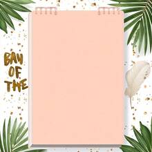 1 Piece, Pink Loose-Leaf Notebook, Back To School Supplies, Portable With Large Capacity, Loose-Leaf Design For Easy Page Changing, Suitable For Study, Work, Record-Keeping, And Detachable, School Tops - Hồng - Xem 1