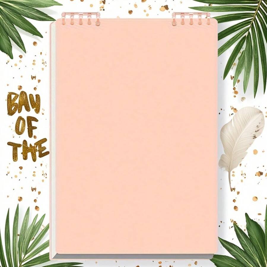 1 Piece, Pink Loose-Leaf Notebook, Back To School Supplies, Portable With Large Capacity, Loose-Leaf Design For Easy Page Changing, Suitable For Study, Work, Record-Keeping, And Detachable, School Tops - Hồng - Xem 1