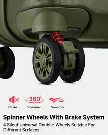 Sea Choice Luggage Set 3 Piece 24/28 Inch Expandable RPO Hard Shell Camouflage Suitcases RyanAir 55 X 35 X 20cm Cabin Suitcase TSA Lock YKK Zipper Spinner Wheels With Spring Shock Absorber Brake Function