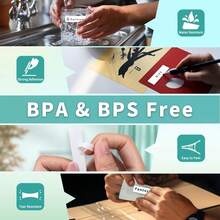 Nhãn nhiệt tự dính Phomemo D30, 12 x 40 mm (0,47 x 1,57 inch), 160 nhãn/cuộn, Băng nhãn Phomemo D30 tương thích với máy in nhãn D30 D30S D32 D35 D50 Q30 Q30S Q31, thích hợp cho gia đình, trường học, đen trắng, 3 cuộn - trắng - Xem 2