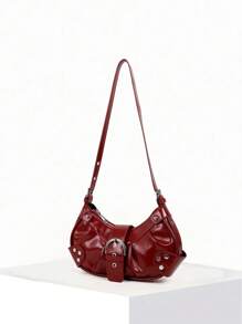 Retro Bag 1PC Y2K Gothic Fashionable Type Rivet Decoration Vintage Block Decoration Women's Shoulder Bags And Shoulder Botes Are Adjusted For Daily Travel, Niche Design, Steampunk, Goth,Bag For Women, Cool Girls Street Wear,Peferct For Music Festival, Concert, Rock Style Bag For Women