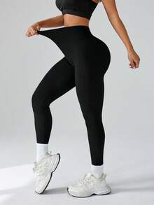 Damskie legginsy z wysokim stanem i ściągaczem, 1 szt., do uprawiania sportu, jazdy konnej na świeżym powietrzu, biegania, ćwiczeń, jogi, obcisłe spodnie, czarne rajstopy