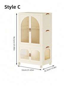 White Transparent Window Wardrobe Storage Cabinet Storage Shelf Coat Rack Shoe Rack Shoe Rack Bookcase Removable Removable Folding Multi-Functional Use Can Be Freely Combined For Living Room, Study, Bedroom, Dormitory, Holiday Gifts, Storage,Christmas Room Decor,Christmas Gift