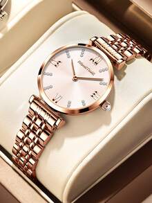 GUANQIN 1 szt. Wodoodporny zegarek z tarczą z kryształkami Pasek ze stali nierdzewnej odporny na zużycie Moda Biznes Luksus Sportowy Klasyczny Prosty Swobodny Mechaniczny Styl Męski Automatyczny Zegarek Kwarcowy Nadaje Się Na Dzień Matki, Festiwale, Randki, Biznes, Codziennie, Prezenty