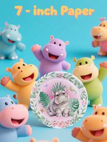 10pcs Disposable Cartoon Animal Series Pattern Paper Tray, Suitable For Business Receptions, Family Gatherings, Themed Party Supplies, Disposable Paper Tray, Party Paper Tray. Party Gifts, Bridal Showers, Restaurant Decorations - Multicolor - View 5