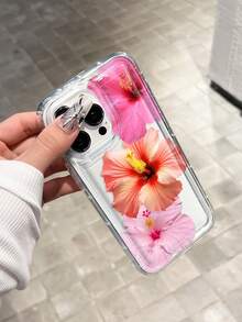 1个芙蓉花印花保护壳，兼容 11 12 13 14 15 Pro Max/13 Pro Max XR XS 16 16 Pro Max、A54 5G、A52、A14、A15、A12、S22、S21、A33 5G、Galaxy A50、S24、S25 Ultra、S23 FE、S21、A71 4G、A55 5G、A52、S10+，男女皆宜的精美礼物，防水防震防摔防刮，国际版，非国内版。 - 無色 - 查看 2