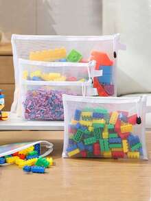 1/5 件 A4/A5/A6 网状拉链袋文件夹、多用途储物袋、学校和办公用品铅笔盒、透明拉链文件夹网袋、积木玩具储物袋、大容量工艺小物件套装、带拉链的收据办公室文件储物袋、适用于文件/档案、防水按扣口袋、学校/办公用品返校、适用于玩具、文件和文具 - 耐用面料储物袋、适用于家庭和托儿所必需品、女士礼物、男士礼物 - 彩色 - 查看 3