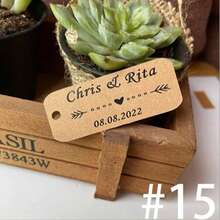 Bộ 50 thẻ quà tặng cưới cá nhân hóa kích thước 6*2cm (không bao gồm dây buộc), có thể tùy chỉnh tên và ngày tháng, dùng làm thẻ quà tặng đám cưới và thẻ túi quà. ,Tình yêu vĩnh cửu - Nhiều màu - Xem 31