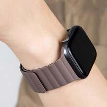 1pc Silicone Magnetic Waterproof Watch Band, Unisex, Compatible With Apple Watch Series, Slim Design, Fits 42mm, 38mm, 40mm, 41mm, 44mm, 45mm, 46mm, 49mm, Fashionable Smart Watch Strap Replacement For Series Ultra2, Ultra SE2, SE 10, 9, 8, 7, 6, 5, 4, 3, 2, 1, Suitable As Student Back-To-School Gift