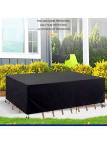 1pc Outdoor Garden Furniture Cover, Made Of 210D/420D Silver-Coated Waterproof Material, Dust And Snow Proof For All Seasons, Suitable For Outdoor Patio, 124*70.87*29.13in