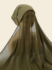1 Stück Damen einfarbiger Chiffon Rohrschal Hijab, modische vielseitige, bequeme und atmungsaktive Hijab Accessoires, geeignet für den täglichen Gebrauch