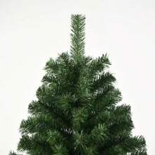 1 pieza Árbol de Navidad artificial denso verde, de 210cm de altura para decoración navideña del hogar, decoración de habitación, decoración de invierno