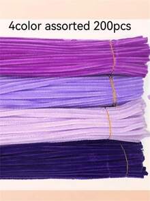 100pcs/200pcs Pipe Cleaners, 11.8-Inch DIY Craft Twist Bendable Stems For Floral Arrangement, Suitable As Holiday Gifts, Home Decor, Wedding & School Crafts - Multicolor - View 17