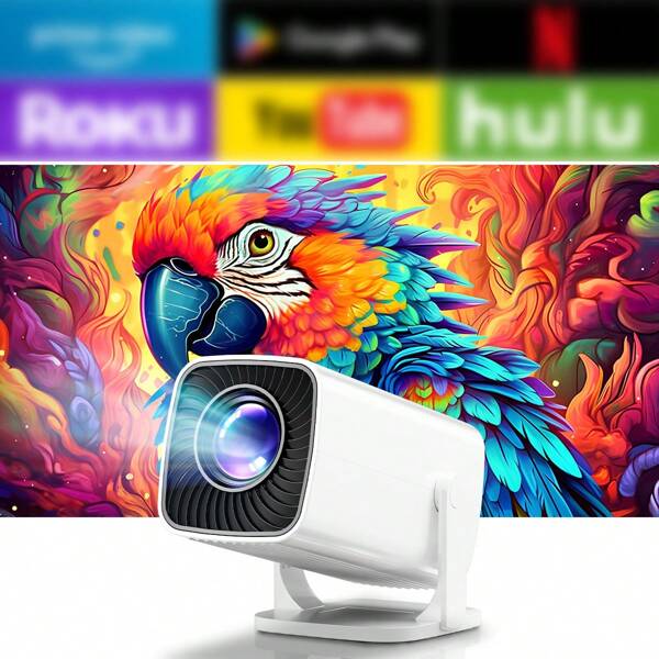 Smart And Convenient Projector, Video Player, Suitable For Travel, Camping, Conference, Home Theater And Office, Small And Lightweight, Easy To Carry, 180° Rotation, Compatible WithSmart Phone/HDTV/USB,Etc - Perfect For Movie Nights & Gaming, A Surprising Gift.