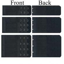 Juego de 3 hebillas elásticas para sujetador, hebillas de extensión para ropa interior - Hebillas ajustables de 2/3/4 ganchos para la espalda - Para mujer - Adecuado para sujetadores sin tirantes y ropa interior - Regalo perfecto para mujeres