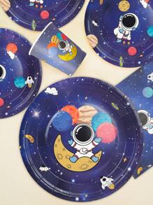 10pcs/20pcs/50pcs Outer Space Theme Birthday Party Decorations Supplies Galaxy Party Tableware Set Includes Paper Plates Napkin Cup Galaxy Space Astronauts Theme Party Decorations For Babe Shower Birthday Party