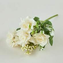 2 Ramos de peonías artificiales de seda, ramos de flores de peonías falsas, floreros decorativos con imitaciones de flores de peonía, decoraciones florales, mesas de bodas y fiestas, adecuadas para los expositores de flores del centro de bodas de nuestra tienda, decoración del hogar para el Día de San Valentín
