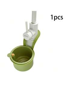 1pc Plastic Hanging Sink Drain Basket, Self-Cleaning Push-In Automatic Tilting Kitchen Sink Food Waste Collector, Bottom Removable For Easy Installation And Disassembly
