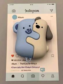 1 件可爱 3D 抱抱狗和大象 保护套，兼容 4 降噪、新款 1/2、 3、Apple Pro 2（不含耳机）