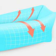 1 pieza Sofá inflable, Sofá para exteriores, Sofá perezoso portátil, Sofá de aire, Saco de dormir inflable plegable - Multicolor - Ver 8