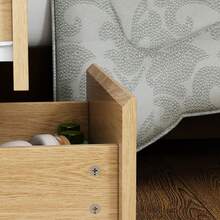 ECACAD Modern Nightstand End Table With 2 Drawers Side Table For Bedroom Living Room - Màu gỗ - Xem 4