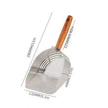 PETSIN 1 件不锈钢猫砂铲，带符合人体工程学的木柄 - 多功能宠物粪便清洁工具，适用于兔子、猫、狗和猫砂盆 - 耐用卫生易清洁设计 - 彩色 - 查看 10