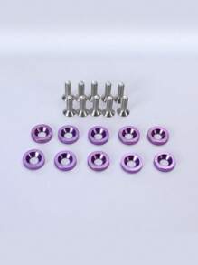 10Pcs/Set Bumper Fende Washers Engine Bay Dress Up Bolts Fasteners M6 JDM Fende Washer Kit-Red