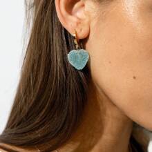 Uworld Women's Sweet Candy Gummy Earrings Colorful Heart Starry Fashion Jewelry 18K Gold-Plated Stainless Steel For Daily Party