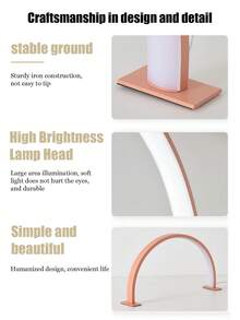 1 pieza Lámpara en forma de media luna blanca/rosa de 14.1 pulgadas/20.4 pulgadas, lámpara para uñas, alimentada por USB, adecuada para arte de uñas, tocador, mesa de estudio, iluminación decorativa para mesita de noche. - Multicolor - Ver 11