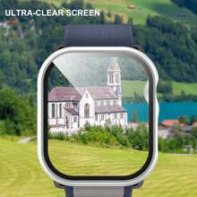 CSDZ 1pc Smartwatch Protective Case, PC Frame + Screen Protector 2-In-1 Hard Shell, Simplistic Anti-Fall Compatible With Watch S10/9/8/7/SE/6/5/4/3/2/1, 38mm/40mm/41mm/42mm/44mm/45mm/46mm/49mm (Watch And Strap Not Included)