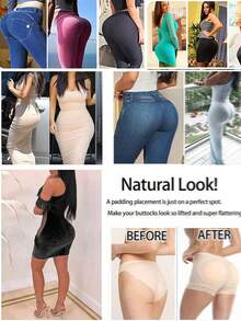 2 Pieces  Butt    Medium    Knitwear    Medium Stretch    High Waist    Briefs    Women's Waist - 膚色 - 查看 5