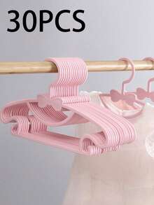 10pcs/20pcs/30pcs Children's Hangers, Lightweight Plastic Hangers With Anti-Slip Design, Suitable For Children's Shirts, Pants, Skirts And Coats. Flat And Space-Saving Structure, Suitable For Wardrobe Organization In Bedrooms, Laundry Rooms And Children's Rooms. Multi-Functional Dry And Wet Dual-Purpose Bow Hanger - A Great Gift For Home Storage - Multicolor - View 18
