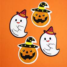 1 Set ( 50pcs/100pcs ) - Lollipop Paper Card, Halloween Creative Horror Ghost Pattern Paper Card, Halloween Party Candy Stick Decoration, Straw Decoration Card ﻿ Home Decor Halloween Decor Fall Decor Room Decor - Multicolor - View 11