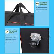 NetHong Men's Large Expandable Foldable Suitcase Collapsible Rolling Travel Luggage Bag - Black - View 7