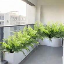 12pcs Artificial Palm Tree, Plastic Plants Greenery, Fake Tropical Shrub, Large Leaf, Suitable For Indoor/Outdoor Garden, DIY Basket Filler, Wedding Decor, Party Decoration, UV Resistant