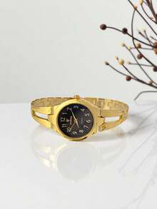 Potenzia Women's Mini Elegant Waterproof Watch Beautiful Gold Steel Bracelet