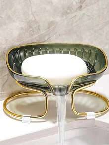 1pc香皂盒免沥孔家用轻奢壁挂式放肥皂浴室置物架创意收纳