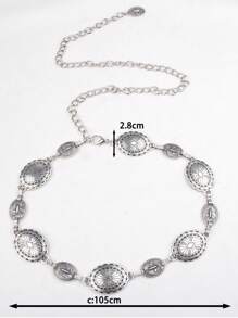 Women's Western Metal Conch Belt Cowboy Dress Chain Belt Cowboy Country Concert Clothing Accessories Waist Chain Fall, Autumn, Halloween