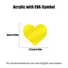 金色字母 A-Z 墙贴 - 单个字母高度 10cm/15cm/20cm，亚克力镜面材质，带 1cm 厚泡沫背衬。双层设计带来更佳的 3D 立体效果；单层设计外观更简洁。自带背胶，可粘贴于墙面或玻璃上。