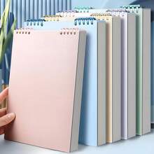 A5 Spiral Notebook Thick Non-Permeable Paper, Back To School Supplies, Detachable Binder Design With Metal Rings, Mesh Paper Suitable For Organizing, Simple Style, Multiple Colors Available - Office And School Supplies, Student Notebook, Convenient Page Management, Durable Binding, School Tops - Blue - View 5