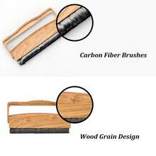 木质色调唱片清洁刷 - 乙烯基清洁唱片刷 - 碳纤维防静电乙烯基刷 - 唱片机配件 - 木質色 - 查看 5