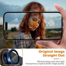 ZYONS [3 件装] 适用于 16 Pro Max 的相机镜头保护膜 - 16 Pro - 全覆盖防震镜头盖，兼容 16 Pro Max/16E/16 Plus/15/14/13/12/11，AR+AF 钢化玻璃，9H 超坚韧金属独立镜头盖，高清清晰相机配件，适合手机壳，易于安装 - 黑钛