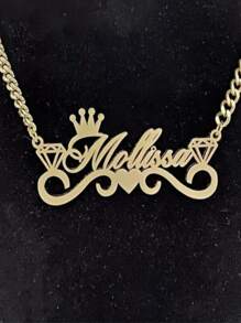 1 Peça Colar de Aço Inoxidável Personalizado com Pingente em Formato de Coração, Corrente Personalizada, Presente de Joias Única e Elegante para Homens, Estilo Vintage, Velho Dinheiro, Casual, Simples, Personalizado, Único, Presente Ideal para Namorada, Mãe, Família, Amigos, Filha, para Aniversários, Uso Diário, Formatura, Dia das Mães, Dia dos Namorados, Casamento