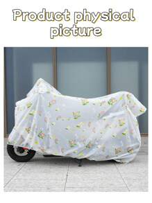1 Piece Polyester Bike Cover, UV Waterproof Rain Dust Cover For Mountain Bikes, Motorcycles, Universal For All Seasons, Random Color Delivery, Bike Cover Waterproof, UV Resistant, Snow Proof, Anti-Theft With Keyhole, Windproof With Buckle, All-Weather Bicycle Storage Bag For Mountain, City Bikes, Random Shipping With Cute Critters And Flowers On It.